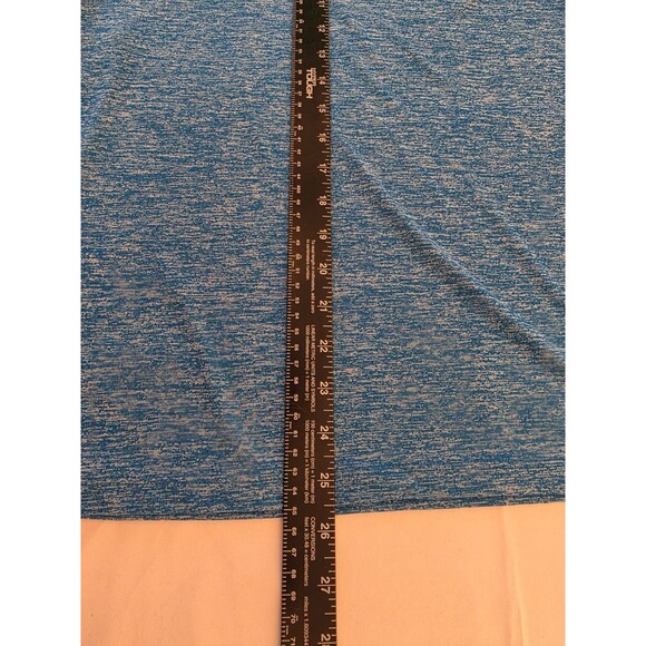 Under Armour Women's S Loose Fit Athletic V-Neck Shirt Heat Gear Heather Blue - Picture 7 of 7